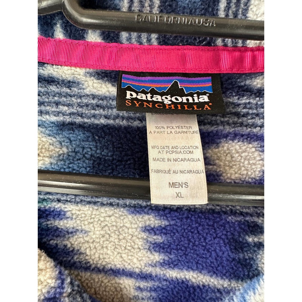 Patagonia Lightweight Synchilla Snap-T Fleece Pullover Nepali Dhoti Aztec XL - Picture 5 of 9